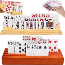2X Playing Card Deck Holder - Poker Party Base Stand Rack - 3/4 Rows Of Slots UK