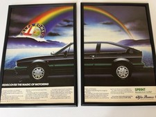 FRAMED Original 1985 Alfa Romeo Sprint Green Cloverleaf Magazine Advert Poster