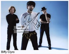 BIFFY CLYRO     8 x10" (20x25 cm) Autographed  Signed Photo 5456