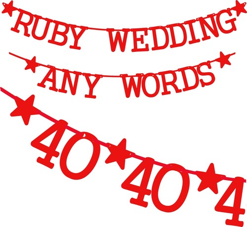 40th ruby wedding banner - 40th,