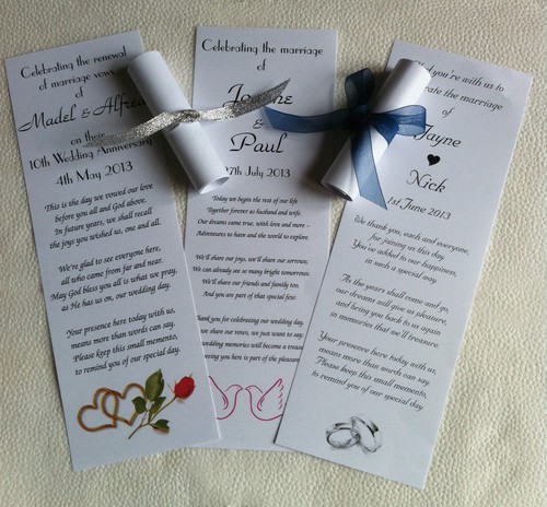 Personalised wedding favour - 10,