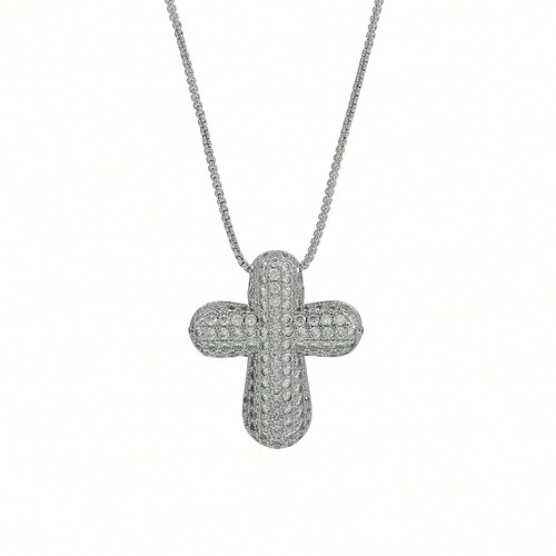 Silver fully rhinestoned - silver,