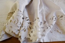 HUGE ANTIQUE FRENCH PURE LINEN