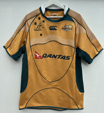 Australia 2007/08 Home Pro Rugby Shirt Canterbury Short Sleeve Mens Medium M
