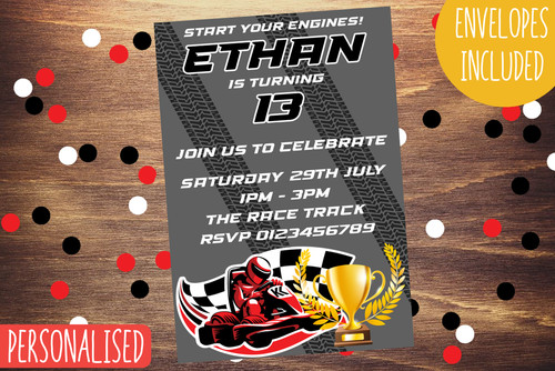 Kart birthday party - go,