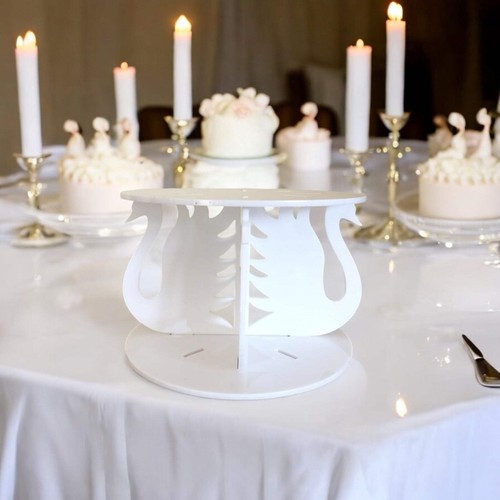 Swan round cake raiser stands - cake,