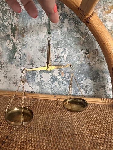 Vintage brass hanging - brass, balance