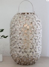 NEXT LARGE LANTERN CELESTE BNIB Metal Beaded Candle Holder RRP £75