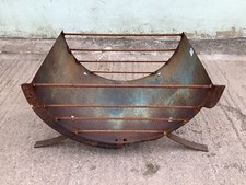 1`3"H 2`9" W Large Strong Rusty Metal Outside Firepit Fire Garden Burner
