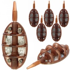 5 x Fishing Inline Method Feeders 25g For Pellet Ground Bait Coarse Carp Tackle