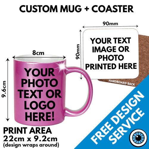 Custom printed mugs coaster - custom, &