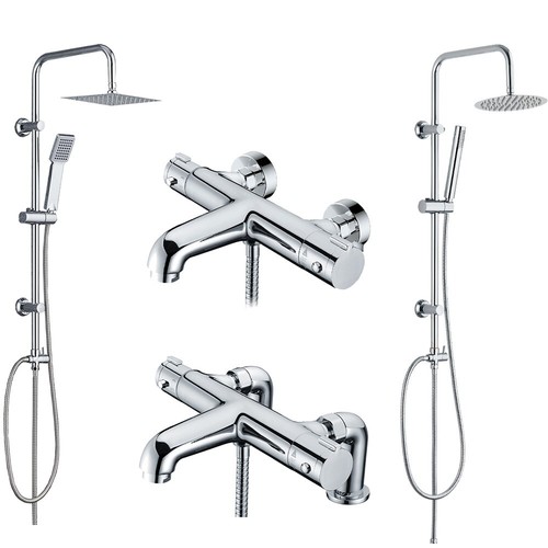 Chrome thermostatic bathroom - chrome,