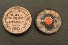 Vintage Rouge Bourjois Rosette Brune London & Leichner Rouge Compact In Tins 