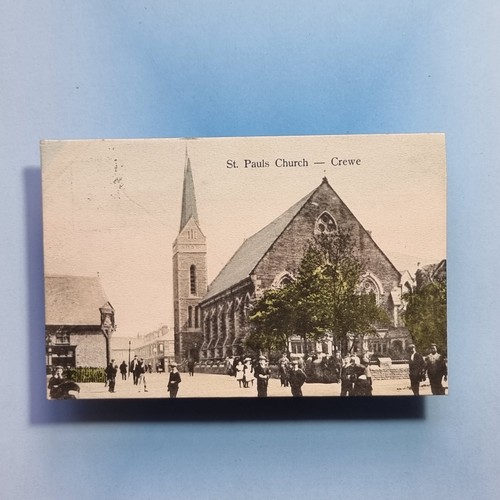 Crewe postcard 1904 edwardian - crewe,