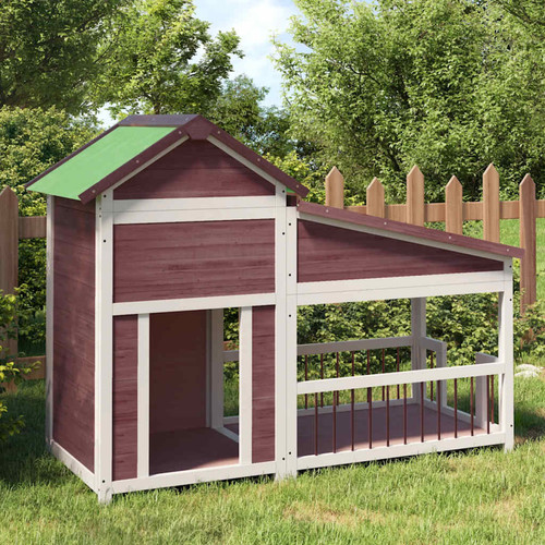 Dog kennel mocha solid pine - dog,