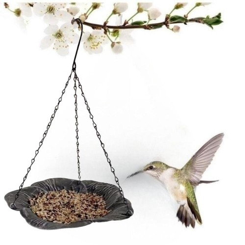 Hanging iron bird feeder - iron,