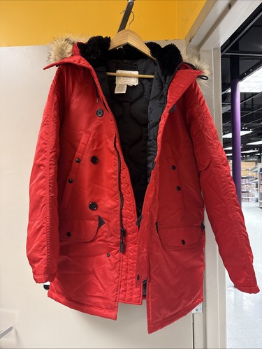 Rare army parka size red - army, 42