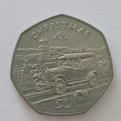 1983 christmas 50p coin - christmas,
