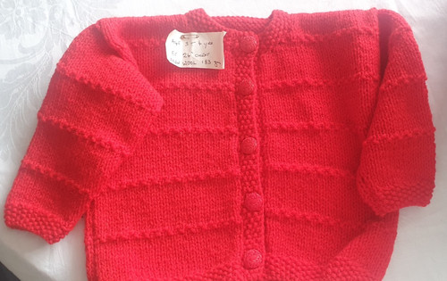 Hand knitted children red - knitted,