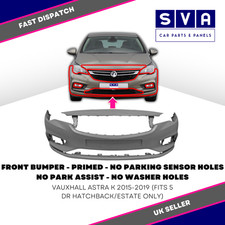 Vauxhall Astra K 2015-2019 Front Bumper Primed 5 Door No Pdc Insurance Approved