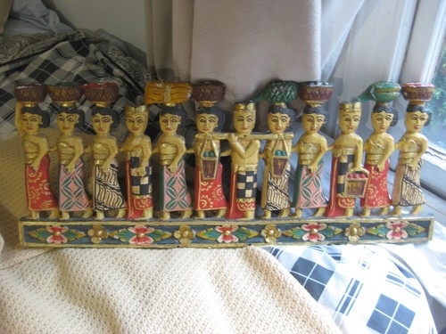 Vintage balinese wood panel - vintage,