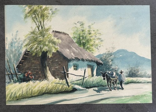 Antique 1965 watercolor - antique,