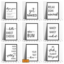 Bathroom Prints Minimalist Wall Funny Art Poster. Quality Toilet Home Pictures