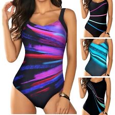Swimming Costume Womens One Piece Athletic Tummy Control  Adjustable Straps