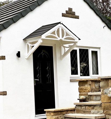 Front door canopy made from - canopy.,
