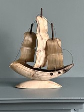 Vintage Horn Boat Folk art