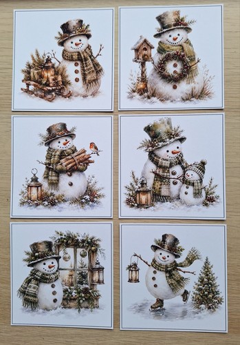 Luxury vintage snowman printed