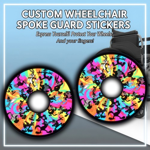 Wheelchair spoke guard sticker - wheelchair,