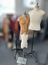 Vintage Tailors Dressmaker Mannequin Mixed Lot x3 Adjustable Display Stands 