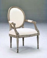 Swedish Oval Back Carved