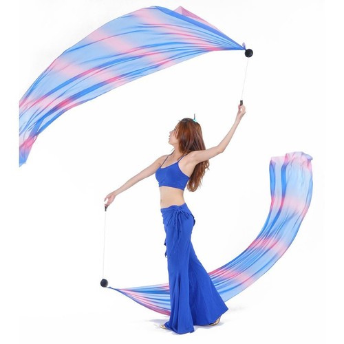 Belly dance silk veil poi - silk,
