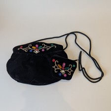 Black Velvet Evening Bag w/