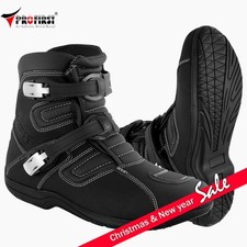 Men Motorcycle Leather Boots
