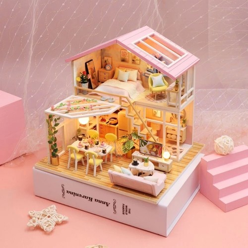 Miniature house diy model - 3d,