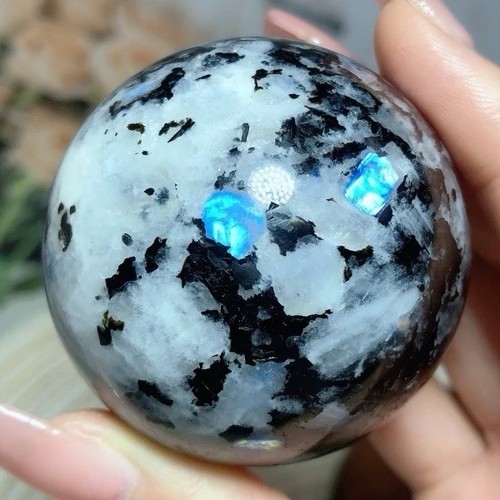 Moonstone sphere crystal ball - moonstone,