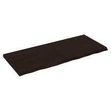 Tabletop Solid Oak Dark Brown