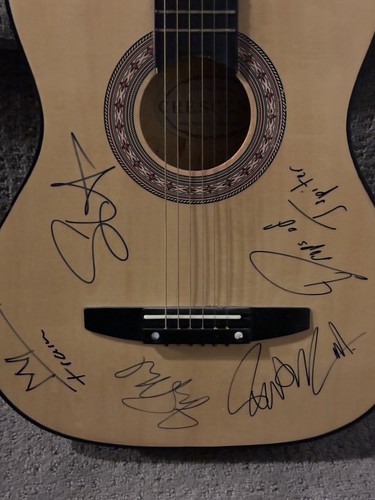 Train signed acoustic guitar - acoustic,