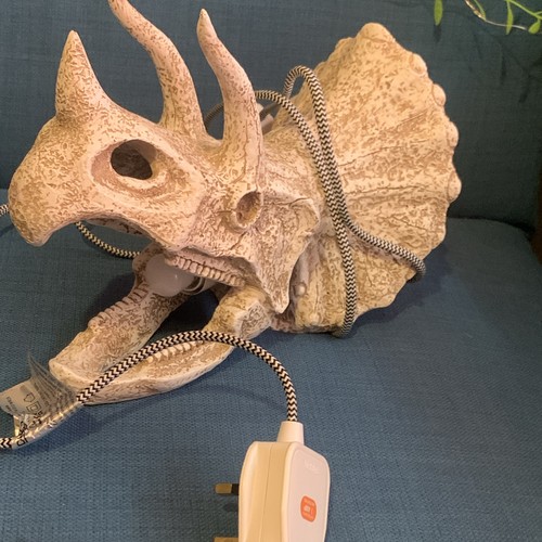 Triceratops resin table lamp - triceratops,