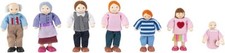 KidKraft Wooden Mini Doll Family Set of 7, Figures in Playset 12 cm/5 Inches Ta