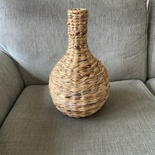 Wicker Vase 13 Tall Woven