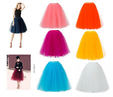 5 Layers 80s Fancy Dress Woman Girl Tutu Skirt Underskirt Petticoats Hen Party