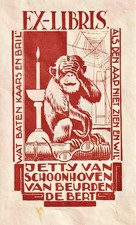 Exlibris jetty van - van, schoonhoven