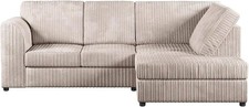Cream Corner Sofa RHF 4 Seater