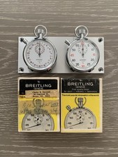 Vintage Boxed Breitling Wakmann Stopwatch Set on a Dash Panel Rally Timer 3