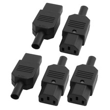 5pcs 10A AC 250V IEC Type Plug