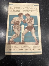 1949 Boxing Programme Bunty Doran v Theo Medina Kings Hall Belfast